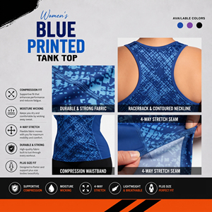 <b>Women</b> Plus Size Workout Tank <b>Top</b> Printed Gym Fitness Singlet Breathable Gym Running Tank Tee Racerback Sportswear Singlet <b>Top</b> - Product Image 6