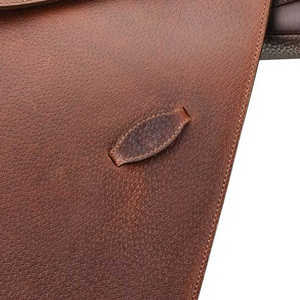 Selle de cheval western en cuir durable avec cornes et jupe large pour le travail à la ferme – Selles de cheval en cuir de haute qualité - Product Image 5