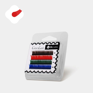 [Private Label] Premium Korea PBT Color Mink Mix - A 0.15Wholesale (C Curl ) (9-13mm Mix) Individual Soft Eyelash - Product Image 1