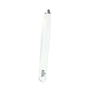 Pince à épiler sourcils de qualité supérieure avec marque privée, en acier inoxydable massif couleur or, à pointe inclinée, avec ciseaux à ressort pour cils - Product Image 6
