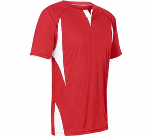Maillot de baseball unisexe bleu et noir à manches courtes, fermeture boutonnée, tissu en maille respirant, coupe classique, vêtements toutes saisons, col en V - Product Image 4