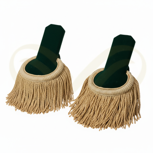 Epaulettes Personalizadas con Flecos Metálicos Dorados y Ajuste Regulable para Uso Ceremonial, Pliegues para Hombros - Product Image 1