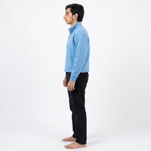 Sweat-shirt personnalisé pour homme avec fermeture éclair quart de tour, en coton épais French Terry, coupe classique, col montant, style décontracté urbain, pull-over - Product Image 4