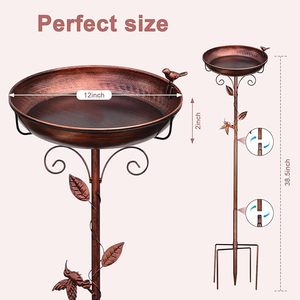 Baño para Pájaros de Metal Personalizable y Elegante para Patio, Balcón o Jardín, Decoración y Fuente de Agua para Pájaros al Aire Libre en la Mañana - Product Image 2