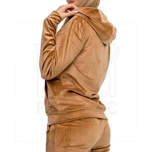 Novedades 2026: Conjunto Deportivo de Manga Larga para Mujer, Traje de Entrenamiento Ajustado de Terciopelo con Capucha para Gimnasio - Product Image 4