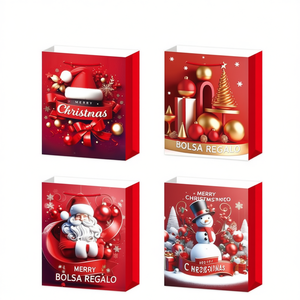 Bolsa de Regalo con Apliques Dorados Estampados en Caliente 18*23*10 cm para Navidad - Product Image 1