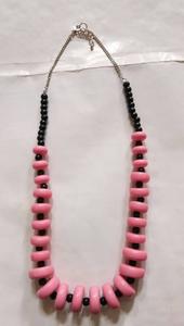 Collar de cuentas de neumático, cuentas redondas negras, joyería de moda para mujer, accesorio de disfraz, para ocasiones festivas, hecho a mano, collar llamativo - Product Image 2