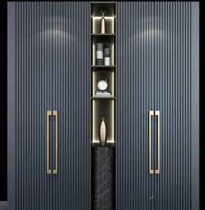 ตู้เสื้อผ้าสั่งทำพิเศษ ดีไซน์ตามสั่ง ผิวไม้ขัดเงา ผู้ผลิตตู้เสื้อผ้าสั่งทำ ตู้เสื้อผ้าทำมือจำนวนมาก - Product Image 3