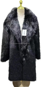 <b>Winter</b> <b>Men's</b> <b>Overcoat</b> Coats Crew Neck Luxury Long Sleeve Hooded Waterproof Reversible Vintage Faux Fur Wool/Silk OEM Service - Product Image 2