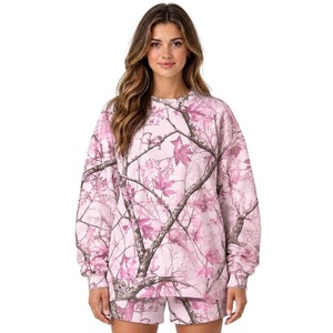 Minimalist Oversized <b>Women</b> Leopard Print Sweatshirt and <b>Shorts</b> Set Crewneck <b>Long</b> Sleeve 2 Piece Lounge Outfit - Product Image 4