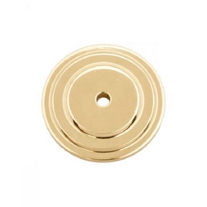 Modern Round Brass Cabinet Back Plate Shiny <b>Gold</b> Traditional Style Durable Furniture <b>Handle</b> knob Hardware Drawer Door Pulls - Product Image 1