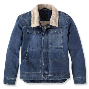 <b>Slim</b> <b>Fit</b> Denim <b>Jacket</b> For Men With Stretch Fabric Providing Flexibility And Modern Silhouette - Product Image 1