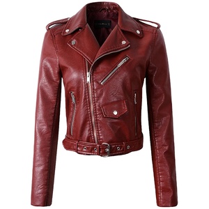 Chaquetas de Cuero Genuino para Mujer a Bajo Precio, Transpirables, Resistentes al Viento e Impermeables, Diseño Personalizable, Alta Calidad, Pedidos al por Mayor - Product Image 1