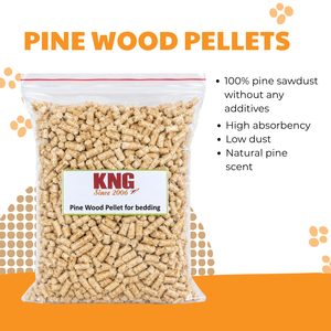 เม็ดไม้สนยี่ห้อ KNG 100% ขี้เลื่อยธรรมชาติ วัสดุรองนอนสัตว์เลี้ยง ฝุ่นน้อย ดูดซับดี - Product Image 1