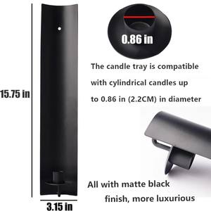 Ensemble de appliques murales en métal noir au design élégant, design vertical, construction durable, lumière ambiante douce pour la décoration intérieure contemporaine - Product Image 4