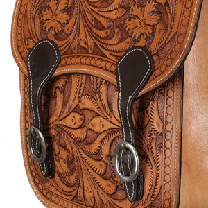 Bolsa de Cuero Genuino de Primera Calidad para Montar a Caballo |   Herrajes de Latón Resistentes para Equipo Ecuestre |   Logotipo Personalizado - Product Image 3