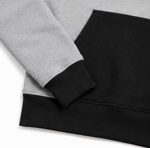 Sweat-shirt à capuche pour homme, coupe classique, décontracté, pour l'automne, en tissu tricoté, coupe-vent numérique, avec poches, couleur unie gris et noir - Product Image 6