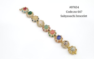 Bracelet en zircon cubique coloré, ton or, ovale, pierres précieuses multicolores, bijoux pour femmes, pour mariage et fêtes. - Product Image 3