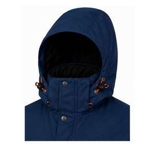 Men's Heavy Duty Parka <b>Jacket</b> with <b>Waterproof</b> Coating, Thick Quilted Lining, Adjustable Hood and Reinforced Construction - Product Image 4