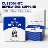 Carte NFC Google Review Card Vorx Tech, autocollant adhésif, impression personnalisée, étiquette à puce avec code QR et support 3M