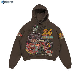 Sweat à capuche vierge premium épais en molleton de coton, personnalisable avec logo, vente en gros - Product Image 5