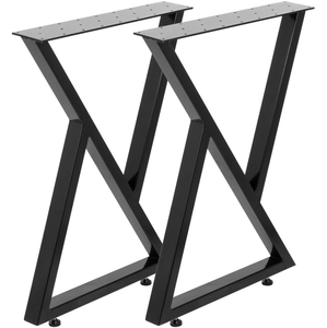 Patas de Escritorio DIY, 2 Piezas, Patas de Mesa Metálicas en Forma de K, Resistentes, Capacidad de Carga de 450 kg, Piezas de Muebles Metálicos EDPTBL001 - Product Image 1