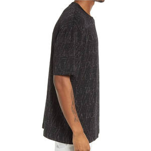 Camiseta Oversize Negra con Estampado de Rayos para Hombre – Camiseta Casual Premium de Estilo Urbano - Product Image 4