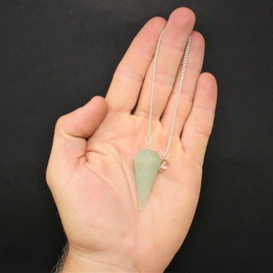 Venta al por mayor 6 facetas verde Aventurina cristal radiestesia péndulo hermosa piedra preciosa mascota otras artesanías de cristal de alta calidad hogar - Product Image 1