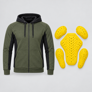 Sudadera con Capucha para Motociclistas, Personalizada, con Protección, Resistente al Viento, con Protección en Hombros, Codos y Espalda - Product Image 1