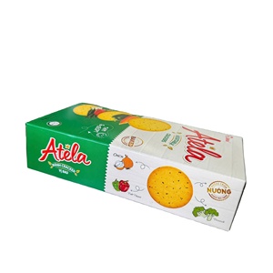 Atela Crackers aux légumes 342g, croustillants, cuits, fins, salés, faibles en glucides et en matières grasses, en boîte, ODM OEM, vente en gros, directement de l'usine du Vietnam, livraison gratuite - Product Image 5