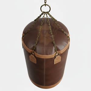 กระสอบทรายหนังแท้ทำมือสไตล์วินเทจ น้ำหนัก 90 กก. แบบสองสี สำหรับฝึกซ้อมในยิม อุปกรณ์มวยหนังแท้ทนทาน - Product Image 2