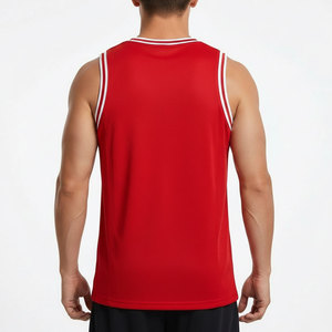 High Quality Custom Made Blank Basketball Jersey 100% Polyester Sleeveless Top Mesh Fabric OEM/ODM Service - Product Image 3