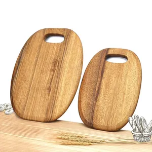 Tablas de Cortar de Bambú Indio con Acabado Natural, Ligeras, No Tóxicas, Aptas para Lavavajillas, para Cortar Verduras/Frutas/Carne, Modernas - Product Image 3