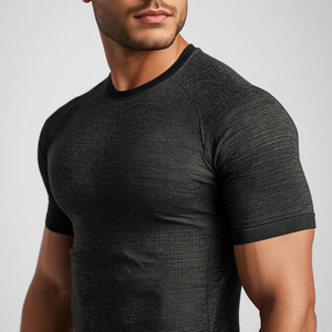 T-shirt Homme Oversize à Manches Courtes en Coton avec Logo Frontal et Bordure Contrastante Personnalisée – Style Décontracté - Product Image 2