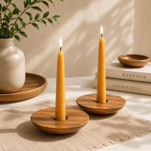 Handmade Natural Wood <b>Tea</b> Light Holder Round Candle Jar Tabletop Votive <b>Stand</b> for Home Wedding Christmas Decor - Product Image 4