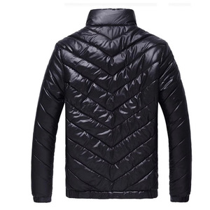 Teal Royal Blue Black Custom Men Lightweight Puffer <b>Jacket</b> Stand Collar Quilted Zip Winter Outerwear OEM Factory Supply - Product Image 4