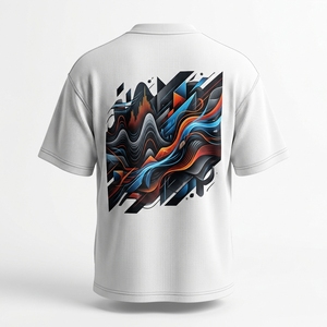เสื้อยืดคอกลมแขนสั้นผู้ชาย ผ้าฝ้าย 100% พิมพ์ลายตัวอักษร  แบบถัก สวมใส่สบาย พร้อมโลโก้สั่งทำด้านหน้า แห้งเร็ว - Product Image 2