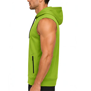 Handsome Smart Look Men's Sleeveless Training <b>Hoodie</b> Dynamic Minimalistic Stylish Universal Wear <b>Workout</b> <b>Hoodie</b> Vest Custom Logo - Product Image 6