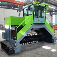 Équipement de retournement de compost à moteur hydraulique sur chenilles, haute efficacité, longue durée de vie pour la fermentation et le compostage des déchets organiques
