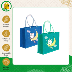 Indian Manufacturer Selling High Quality Daily Use Fashionable Printed Jute Tote <b>Bag</b> <b>Large</b> Shopping <b>Bag</b> at Low Price - Product Image 4
