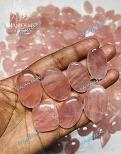 Bán buôn bộ sưu tập đẹp đá tự nhiên Rose Quartz Cabochon Chất lượng cao Loose oval giá tốt nhất tùy chỉnh mix tùy chỉnh - Product Image 2