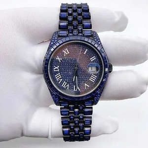 Unisex Fully Iced Out Automatic Moissanite <b>Diamond</b> <b>Watch</b> Stainless Steel Band Quartz Movement Fashion Jewelry - Product Image 5