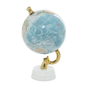 Globe terrestre antique de luxe, sculpture moderne en métal, finition polie de qualité supérieure pour bureau, salle d'étude, bibliothèque et événements spéciaux, au meilleur prix - Product Image 3