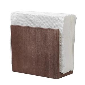 Porte-serviettes en bois rectangulaire, design ouvert sur le côté, organiseur pour tables à manger, cuisines, cafés, restaurants, hôtels - Product Image 5