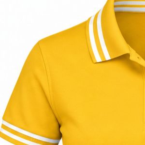 เสื้อโปโลสีเหลือง Sigma Gamma Rho แขนสั้นสำหรับผู้หญิง ปักลายตัวอักษรกรีก เสื้อยืดลำลองสำหรับชมรมนักศึกษา เสื้อกอล์ฟลำลอง - Product Image 3
