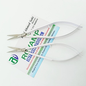 Ciseaux à cuticules russes de haute précision en acier inoxydable à tête courbée, micro-ciseaux de beauté tranchants pour manucure et soin des peaux douces - Product Image 2