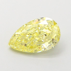 Diamant de laboratoire jaune intense, taille poire, 1,01 carat, VS1, qualité excellente, certifié, pierre précieuse de joaillerie, exclusif et élégant. - Product Image 5