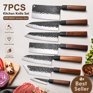 Coltello <span class=keywords><strong>da</strong></span> cucina 2024 stile giapponese forgiato a mano 5 cr15 mov in acciaio <span class=keywords><strong>da</strong></span> cuoco coltello <span class=keywords><strong>da</strong></span> macellaio con ramo aspro di anice stellato manico - Product Image 1