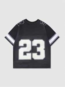 Maillot de football surdimensionné en strass pour femme, style Y2K, en maille, vente en gros, fabricant OEM - Product Image 6
