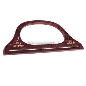 Deepeel BK291 25*13.5cm sac accessoires sac à main bricolage décoratif sac à main à la main poignée cadre impression poignées en bois par FWE - Product Image 4